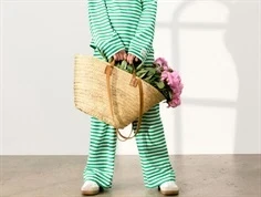 Name It bukser hvid med grønne stiber